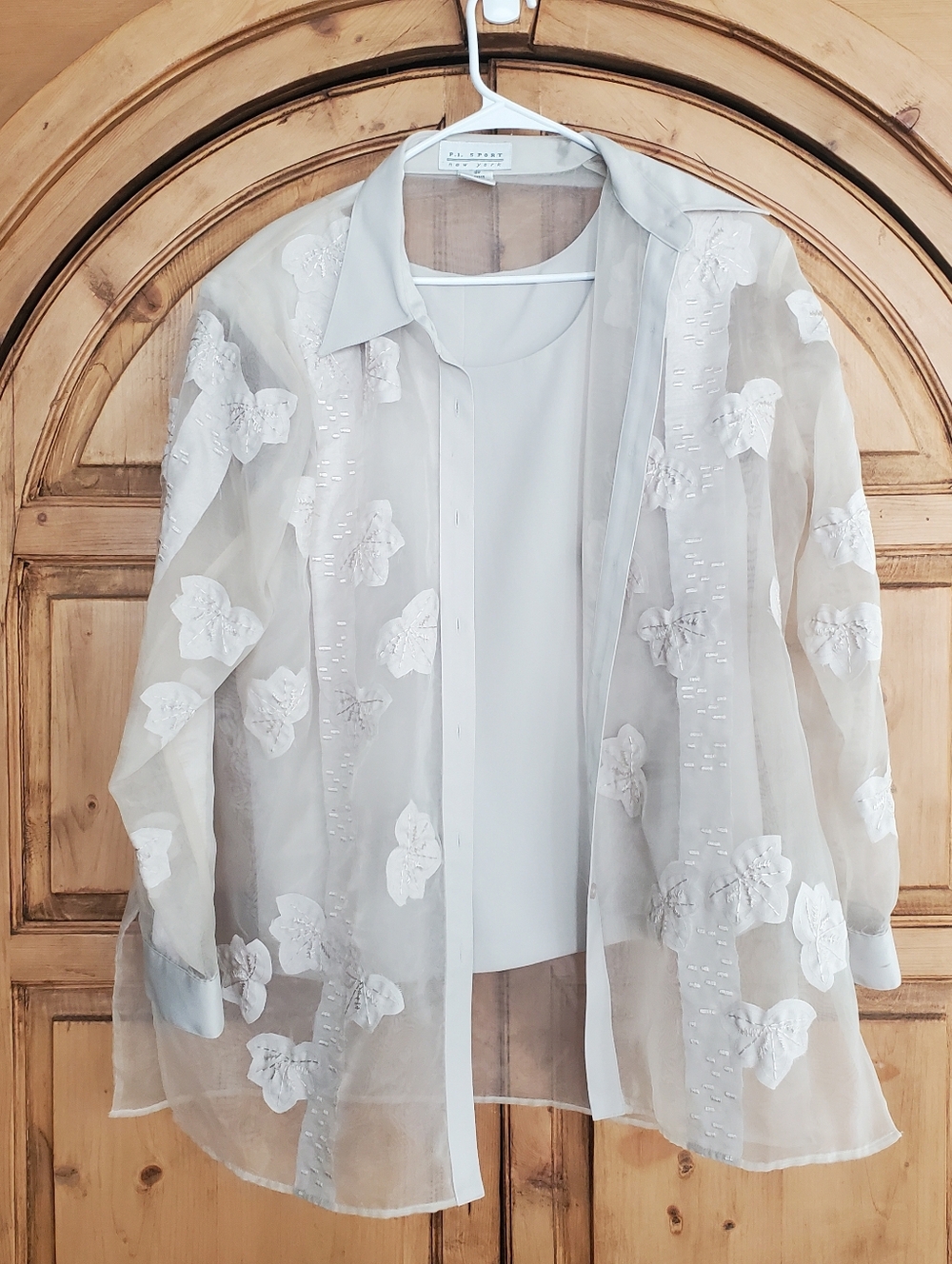"Pi Sport Sheer Blouse With Tank Size 18W